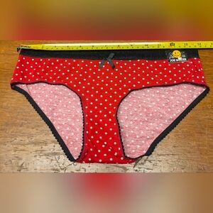 6 M Joe Boxer 95% Cotton Polka Dot Lace Leg Hipster Panties NWT Bundle for 4/$20